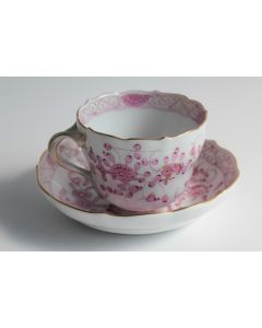 MEISSEN Tasse à café porcelaine Indian Flowers XIXe siècle