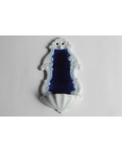 Bénitier porcelaine biscuit émaillée
