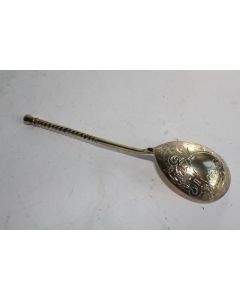 Cuillère à caviar en argent Russe orfèvre : AK 