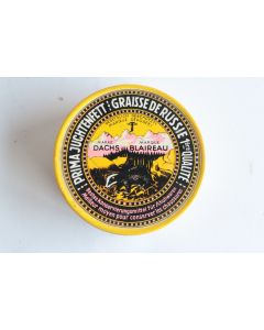 Ancienne boîte tôle Graisse de Russie Dachs Blaireau