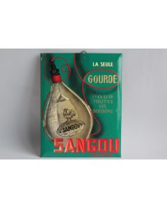 Ancienne publicité rhodoïd gourde Sangou