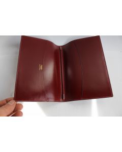 HERMES couverture d'agenda cuir bordeaux
