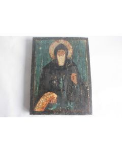 Icône orthodoxe Saint Antoine le Grand XIXe siècle