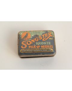 Ancienne boîte aiguilles Gramophone Songster bronze pick-up needles