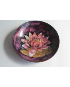 Coupe émaux sur cuivre Fleur de Lotus