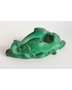 Cendrier verre malachite Poissons Ingrid Bohème Art déco