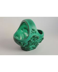Panier verre malachite Putti Ingrid Bohème Art déco