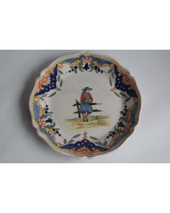 Ancienne assiette faïence Malicorne Breton