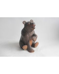 Pot à tabac Ours bois sculpté Forêt Noire Art Populaire