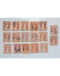 Timbres Colonie anglaise Queensland Victoria one penny 1869-1876