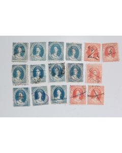 Timbres Colonie anglaise Queensland Victoria lithographié 1880