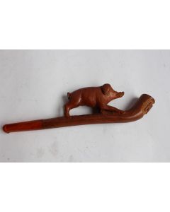 Fume cigarette bois sculpté Cochon sanglier MP