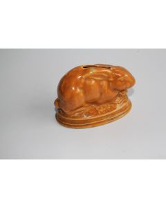 Ancienne tirelire à casser porcelaine émaillée lapin
