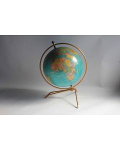 Globe terrestre en verre pied laiton Cartes Taride 1971