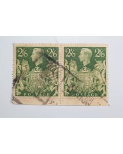Timbres Grande-Bretagne paire George VI 1939 obl