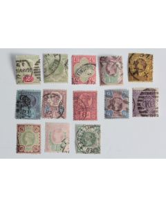 Timbres Grande Bretagne cinquantenaire du règne Victoria 1887-90 obl