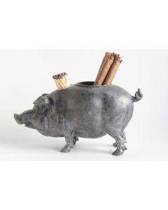 Porte-cigares et allumettes pyrogène figuratif Cochon