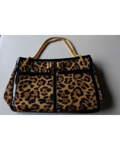 CHRISTIAN LOUBOUTIN Sac a main imprimé léopard grand modèle 