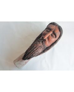 Tête de Christ bois sculpté