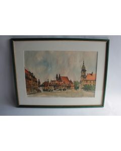 Aquarelle originale Place Suisse