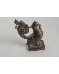 Ancienne figurine Paon bronze Inde