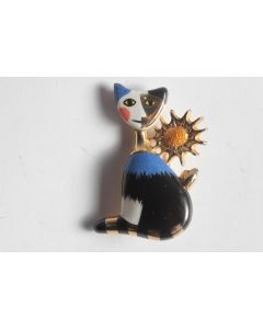 GOEBEL Broche Chat porcelaine Rosina Wachtmeister Allemagne