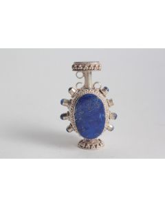 Petit flacon à parfum argent et lapis-lazuli Rajasthan