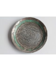 Coupelle dinanderie LOYS Lucha Poisson Art déco