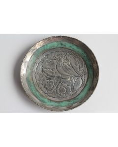 Coupelle dinanderie LOYS Lucha Oiseau Art déco