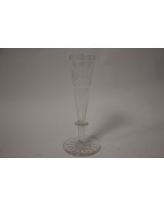 Flûte à champagne cristal taillé XIXe siècle