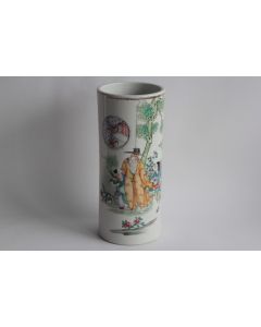 Grand vase rouleau porcelaine Chine