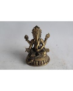 Ancien bronze Ganesh Divinité indienne Népal