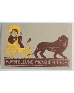CPA illustrée Ausstellung München 1908 Fritz Klee Allemagne