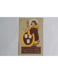 CPA illustrée Ausstellung München 1908 Fritz Klee Allemagne