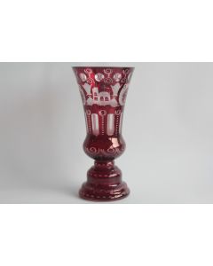 Vase cristal rouge Bohème