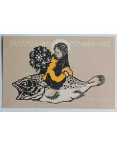 CPA illustrée Ausstellung München 1908 Fritz Klee Allemagne