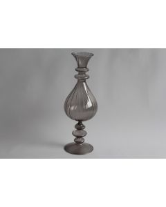 Vase verre soufflé fumé Italie 1960