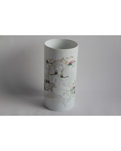 ROSENTHAL Vase porcelaine Bjorn Wiinblad The Lady Loves Birds