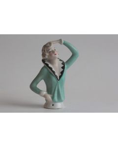 Demi figurine porcelaine Femme Art déco