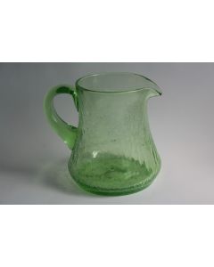 Broc à eau verre craquelé à l'urane ouraline