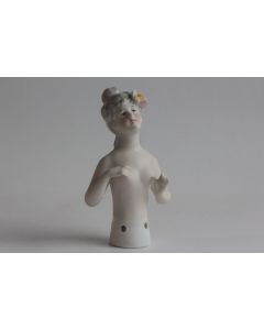 Demi figurine porcelaine biscuit Marquise nue