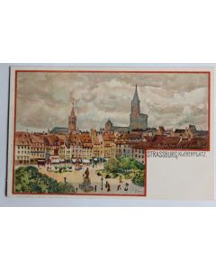 CPA illustrée France Bas-Rhin Strassburg Kleberplatz F. Hoch