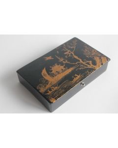 Boîte laquée paysage japonais Napoléon III