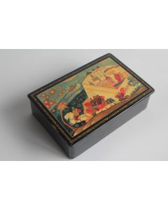 Boîte laquée Russe Mstera Bogatyrs prince Vladimir