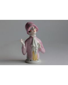 Demi figurine porcelaine Femme Garçonne Art déco
