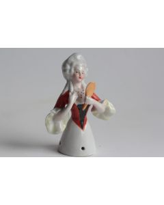 Demi figurine porcelaine Marquise au miroir