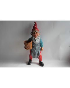 Grand Nain de Jardin Gnome terre cuite Allemagne vintage