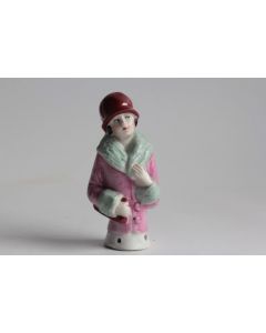 Demi figurine porcelaine Femme Garçonne Art déco