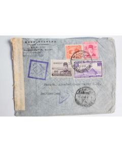 Enveloppe Égypte poste aérienne censor 1937