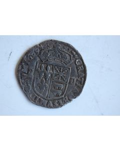 Piece de monnaie argent 1609 Henri IV 1/4 d’écu de Béarn Navarre Morlaàs